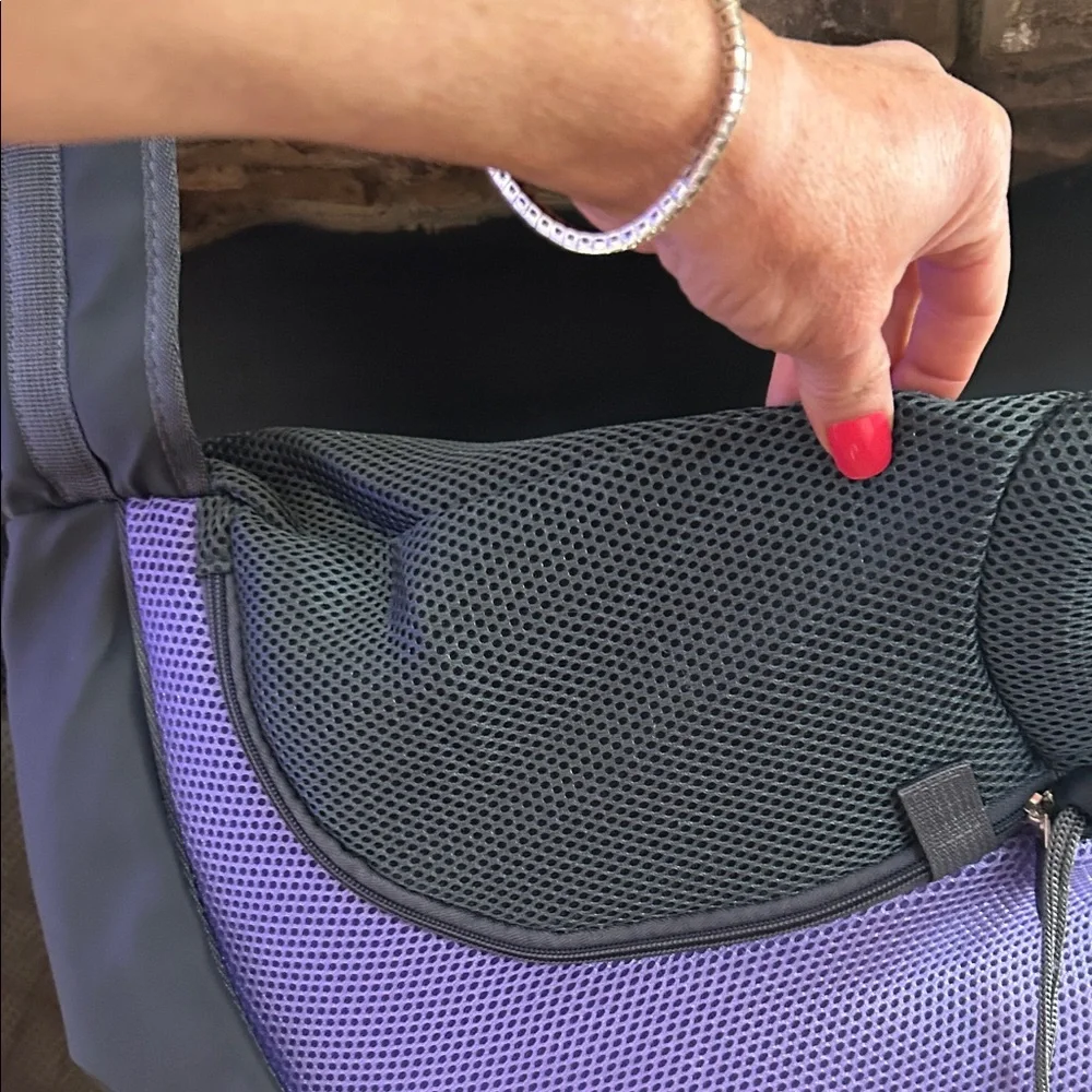 New Purple and Gray Dog Carrier.